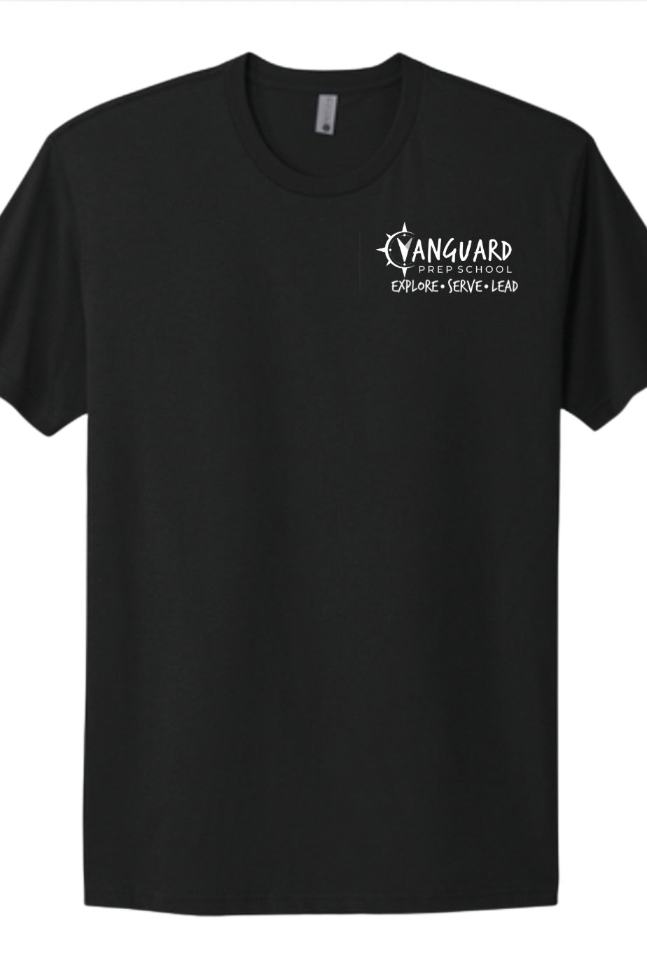 1- Vanguard Black Cotton T-Shirt - High School