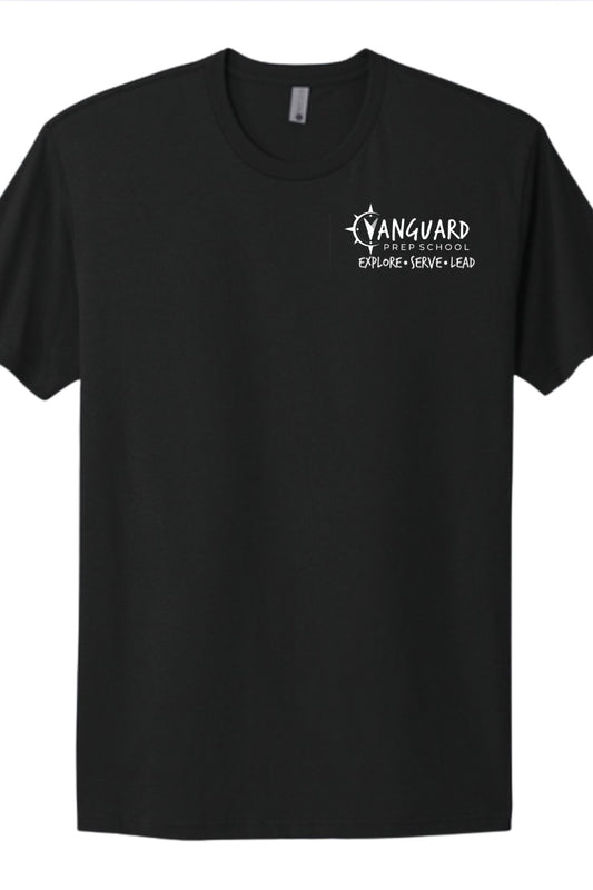 1- Vanguard Black Cotton T-Shirt - High School
