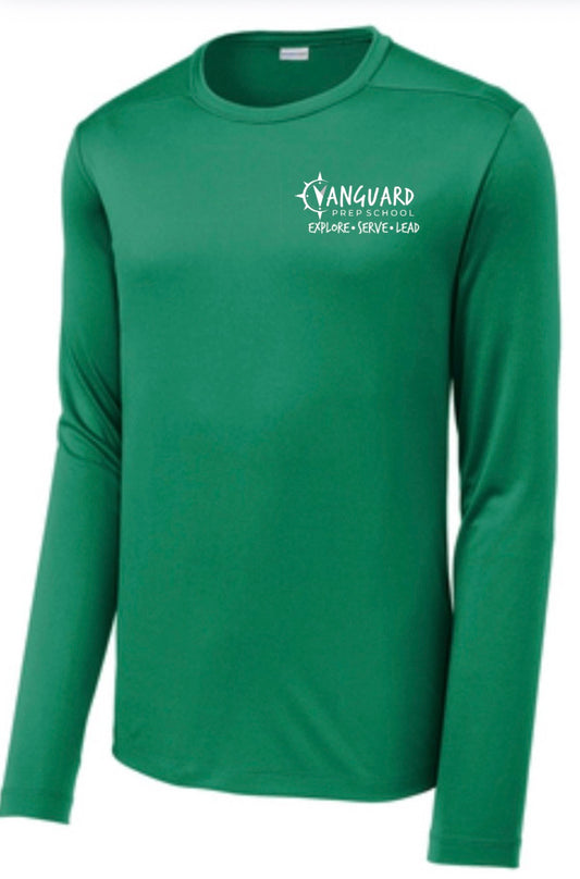 1- Vanguard Green Dri-Fit  Long Sleeve - High School